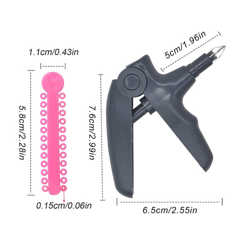 Dental Orthodontic Ligature Ties and Gun Dispenser, 1040pcs Orthodontic Elastomeric O-Rings