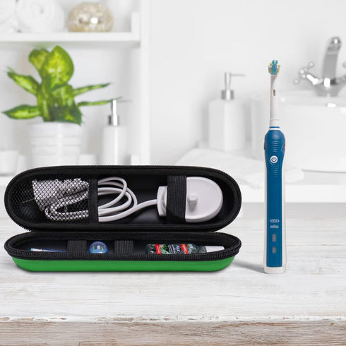 Nincha EVA Electric Toothbrush Case - Durable Hard Shell Travel Case with Mesh Pocket for Powered Toothbrush