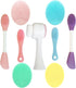 9-in-1 Face Scrubber - Super Soft Silicone Cleaning Brushes and Facial Cleansing Massager Set