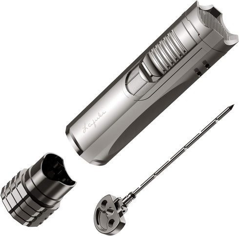 Cigar Lighter, Cigar Punch, Cigar Draw Enhancer, Cigar Holder, All-in-one Refillable Butane Torch Lighter (Gas Not