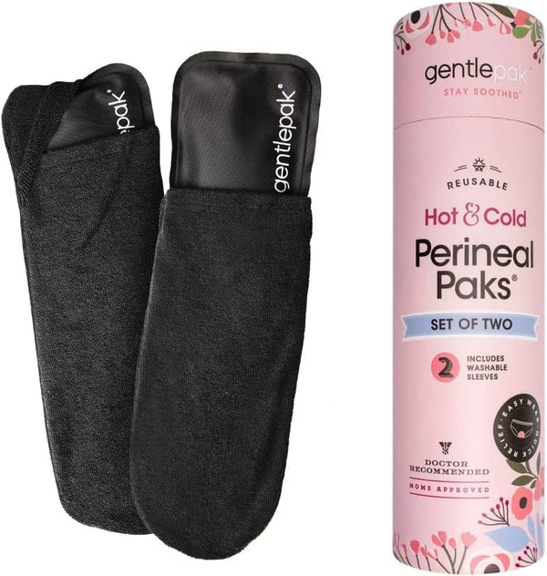 Gentlepak Reusable Perineal Ice & Heat Paks - Washable Sleeves for Postpartum, Pregnancy & Pain Relief (2-Pack Tube)