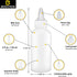 BRIGHTFROM Twist Top Applicator Bottles, Squeeze 4 OZ Empty Plastic Bottles, Refillable, Clear Open/Close Nozzle - Multi Purpose (Pack of 2) by BRIGHTFROM
