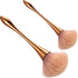 2 Pieces Large Kabuki Makeup Brushes, Soft Fluffy Foundation and Blush Brush for Loose Powder, Rose Gold
