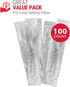 2X Heavy Duty Clear Plastic Spoons Individually Wrapped 100 Count, Sturdy Like Silverware, Perfect for Event Catering, Party, and Take out.