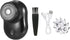 Mini Shaver Portable Electric Shaver - Cordless Rechargeable Rotary Shaver for Men's Beard Shaving (Black)