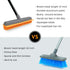 TreeLen Rubber Broom - Carpet Rake Pet Hair Remover with Squeegee Extension for Cleaning Floors