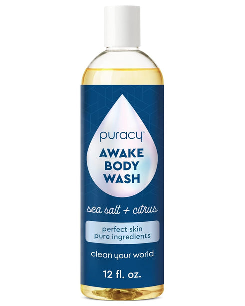 Puracy Body Wash - Natural, 98.6% Pure Plant Ingredients, Moisturizing Shower Gel, 12 oz