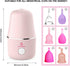 ROSA RUGOSA 3-in-1 99.9% Menstrual Cup Sterilizer, Steamer Cleaner for Cleans, Dries, and Stores Your Period Cup- Auto