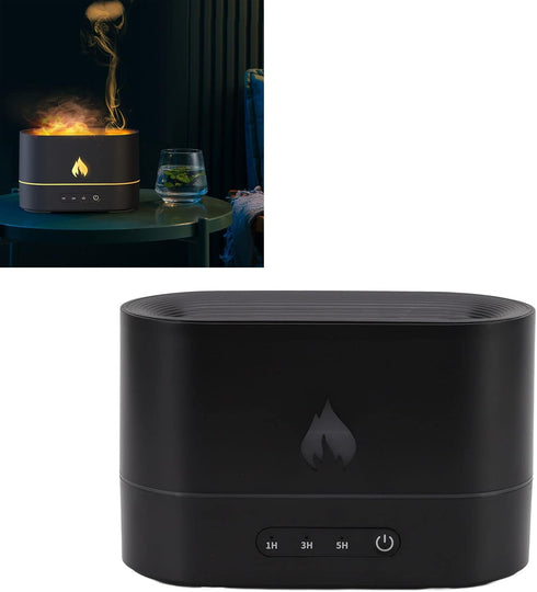 ShanQuilyx 250ml 3 Diffuser Humidifier, Essential Oil Diffuser with Flame Pattern Light, USB Powered Air Humidifier