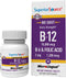 Superior Source No Shot Vitamin B12 Cyanocobalamin (10000 mcg), B6, Folic Acid, Quick Dissolve Tablets, 60 Count