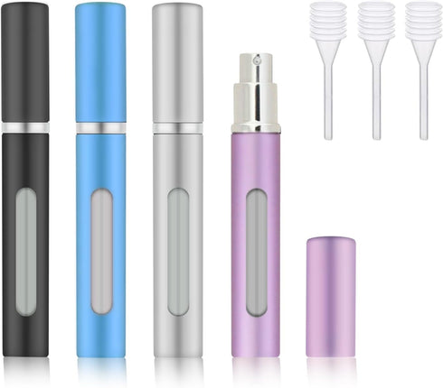 YOCASII 4PCS Perfume Atomizer - Refillable Mini Spray Bottle Travel, Cologne Travel Bottle, Vacation Essentials for