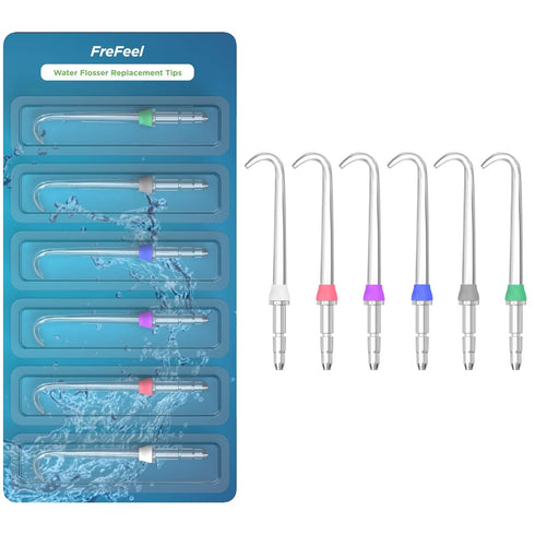 Replacement Heads for Waterpik Water Flosser, 6 Implant Denture Tips