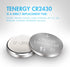 Tenergy CR2430 3V 5 Count Battery, Lithium Coin Battery for Car Key Fob, Car Remote, Calculators, Thermometers