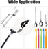 Toeloioh 2PCS (2) Adjustable Holding Cutlery Makes Ideal Grip Aid for Holds Utensils Tools,Spoon Fork Universal Cuff
