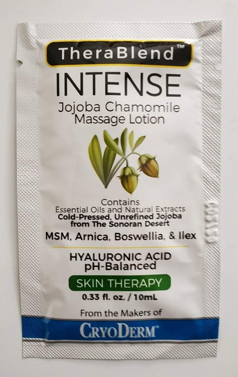 TheraBlend Intense Jojoba Chamomile Massage Lotion Travel Packets 0.33oz (6)