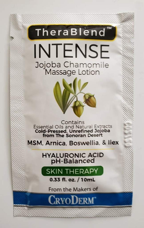 TheraBlend Intense Jojoba Chamomile Massage Lotion Travel Packets 0.33oz (6)