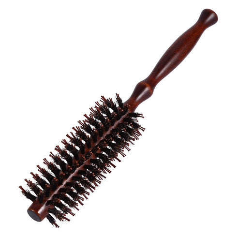 Round Brush - Antistatic Curling Hair Care Comb, Wooden Handle for Professional or Personal Use.