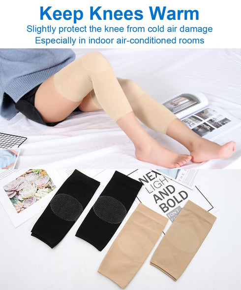 Knee Compression Sleeves for Women & Men, Lightweight Thin Knee Brace for Pain Relief, Daily Use (Black)