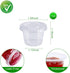 200-1oz Clear Polypropylene Small Plastic Containers with Lids