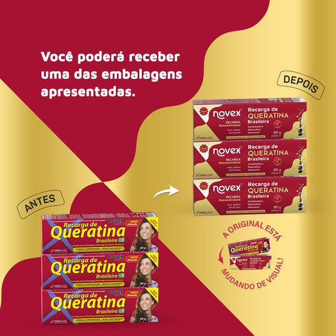 Novex Keratin Recharge Leave-in Conditioner - Reconstructive Keratin for Frizz Control & Damage Repair