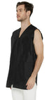 PERFEHAIR Barber Stylist Vest for Men, Black Salon Hairdresser Jacket Smock Clothing