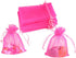 ATCG 100pcs 8x12 Inches Large Drawstring Organza Bags for Decoration, Wedding Party Favors (Hot Pink)