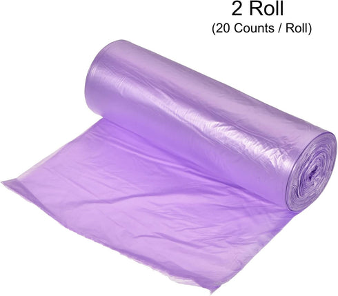 MECCANIXITY 4-6 Gallon Small Trash Bags, Waste Basket Liners for Kitchen, Office, Bathroom, Purple, 40 Counts