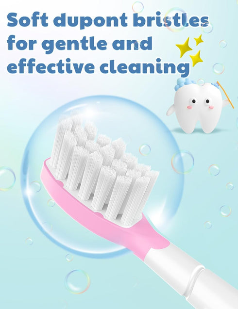 Toptheway Kids Toothbrush Heads for Philips Sonicare, 8 Pack for Kids 7+, Pink & Green