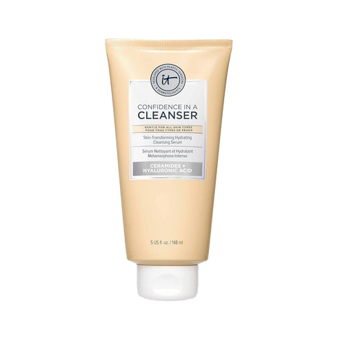IT Cosmetics Confidence in a Cleanser, Hydrating Face Wash with Hyaluronic Acid & Ceramides, Vegan, Gentle