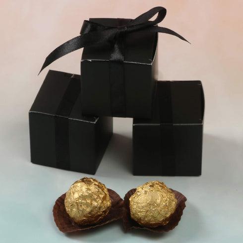 COTOPHER 60pcs Small Gift Boxes, 2x2x2 inches Paper Favor Boxes with Ribbons for Wedding Favors