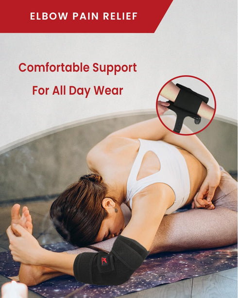 Comfortable Elbow Brace for Night Sleep, Ulnar Nerve Entrapment & Cubital Tunnel Syndrome with Compression Sleeve