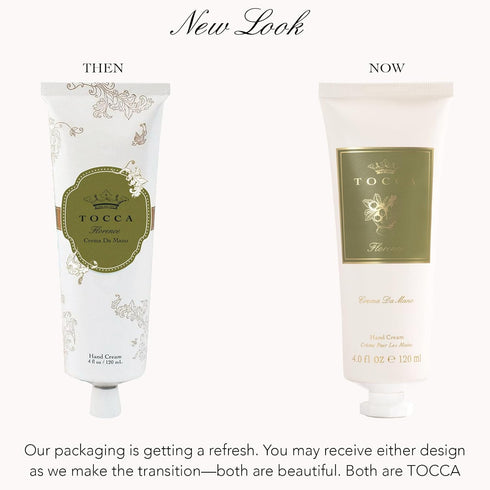 Tocca Crema de Mano Luxe, Florence Hand Cream, 4 oz, Bergamot, Pear, Gardenia, Moisturizing, Quick Absorbing