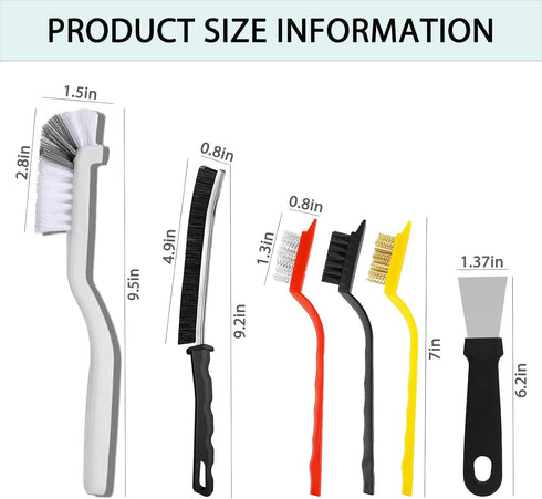 Set, 12-Pack Crevice Cleaning Brush Hard Bristle Gap Scrubber Tools for Bathroom Grout, Window Tracks & Shower Doors