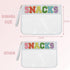 Snack Bags Clear Pouch Travel Makeup Bag, Chenille Letter Zipper Pouch for Women
