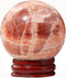 LLCUJVVR Quartz Crystal Ball,Red Meat Stone Ball for Decoration,Crystal Ball Home Furnishings, Crystal