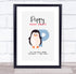 The Card Zoo New Baby Birth Details Christening Nursery Initial P Penguin Keepsake Gift Print