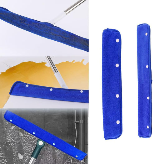 NentMent 2 Pack Floor Squeegee Broom Cover Wrap Mop Sweeping Cloth Baseboard Cleaner Tool Adapter Converter