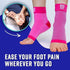 Bitly Plantar Fasciitis Socks - 1 Pair Premium Ankle Support Compression Sleeve (Small, Pink)