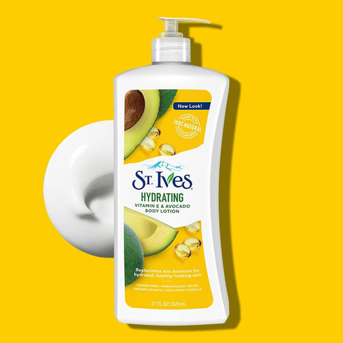 St. Ives 21 oz Hydrating Hand & Body Lotion Moisturizer for Dry Skin with Vitamin E & Avocado
