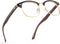 Cyxus Retro Semi Rimless Blue Light Glasses for Men, Clear Gaming Glasses, Anti Harmful Blue Light