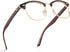 Cyxus Retro Semi Rimless Blue Light Glasses for Men, Clear Gaming Glasses, Anti Harmful Blue Light