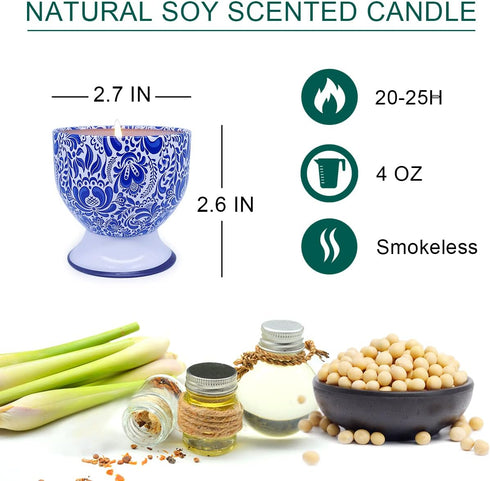 Soyyla 4 oz Set 4, Scented Candles - A Gift for Women, of Aromatherapy Candle, Candles for Home Scented, Suitable
