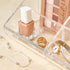 STORi Clear Plastic Vanity Makeup Organizer with 6 Compartments for Brushes, Eyeshadow Palettes, Beauty Supplies