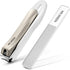 MR.GREEN Nail Clippers Anti Splash Stainless Steel Fingernail Cutter, Detachable Design Nail Trimmer (L+Nano Glass File)