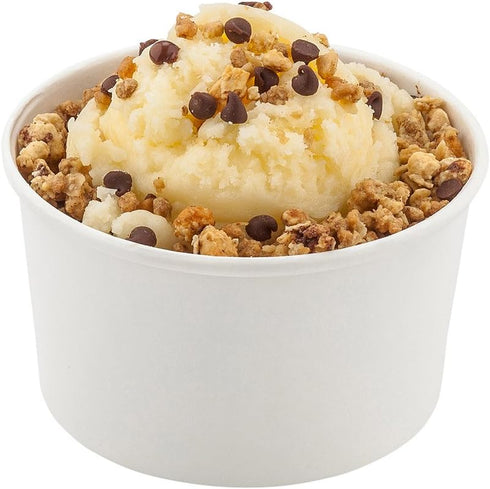 Coppetta 12-Ounce Dessert Cups - 50 Disposable Ice Cream Cups, Sturdy White Paper Bowls for Hot and Cold Foods