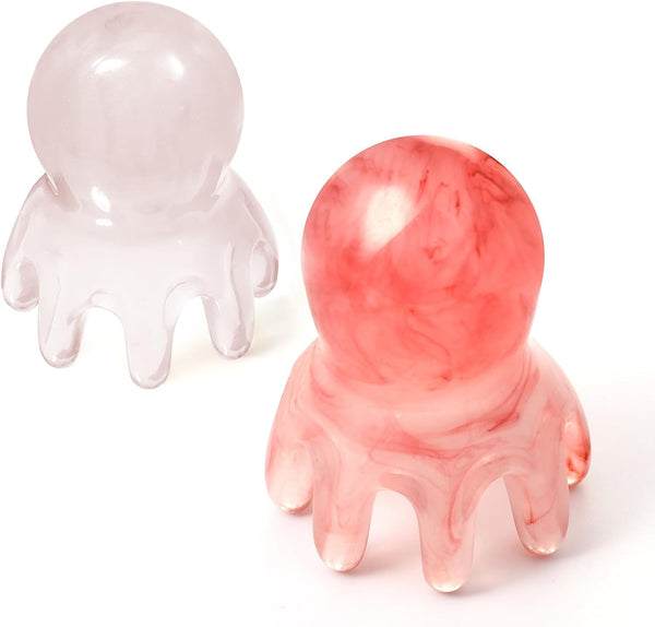 Qulkws 2 Pack Octopus Head Massager Comb Head Massage Tools Scalp Massager &