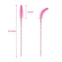 CHEFBEE 100PCS Disposable Eyelash Brush, Light Pink Mascara Wands Applicators Kits for Eyelash Extensions and Eyebrow