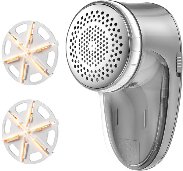 Ruidla Fabric Shaver Lint Remover, Battery Operated Sweater Shaver with Replaceable Stainless Steel Blades for Clothes