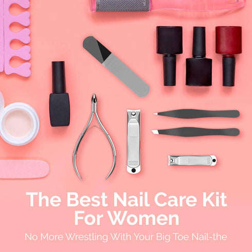 Manicure & Pedicure Complete Personal Care Kit for Women and Men, 6-Piece Grooming Set