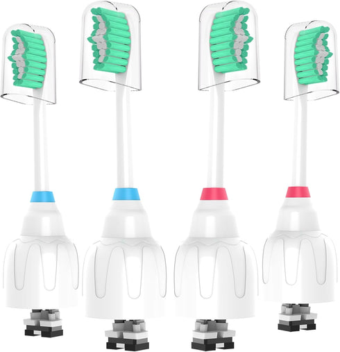 Replacement Heads for Philips Sonicare E Series Electric Toothbrush, 4 Pack for HX7023/64, HX7023/30, White